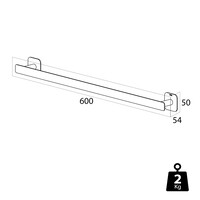 Handdoekrek Tiger Colar 60 cm Zwart