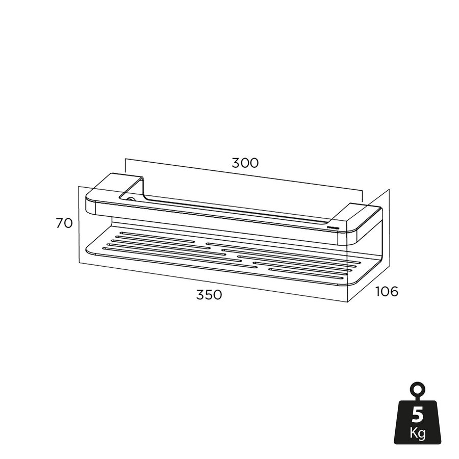 Douchemand of Handdoekrek Tiger Caddy 35 cm Chroom