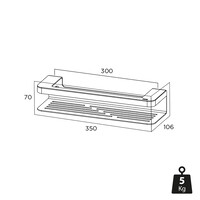 Douchemand of Handdoekrek Tiger Caddy 35 cm Zwart