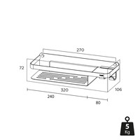 Douchemand Tiger Caddy Met Handdoekhaak 32 cm Zwart