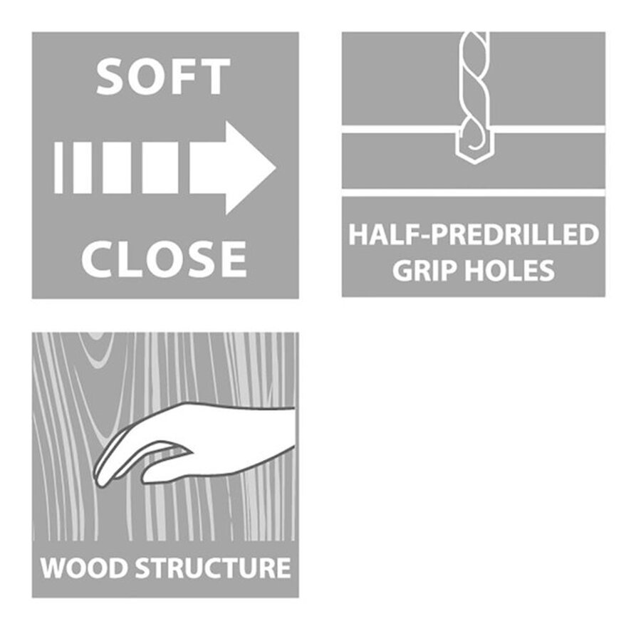 Tiger Boston Wastafelonderkast 80 cm Hoogglans Wit Chalet Eik