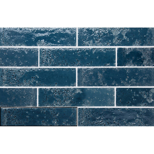 Wandtegel Stardos Pukka 6,4x26 cm Whale Blue (Prijs per M2) 