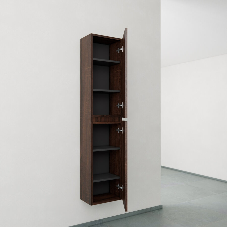 Kolomkast BWS Paris 2 Deuren 160x35x35 cm Sonoma Choco