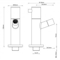 Fonteinkraan BWS Radom 1/2 Met Muurbevestiging Geborsteld Brons Koper