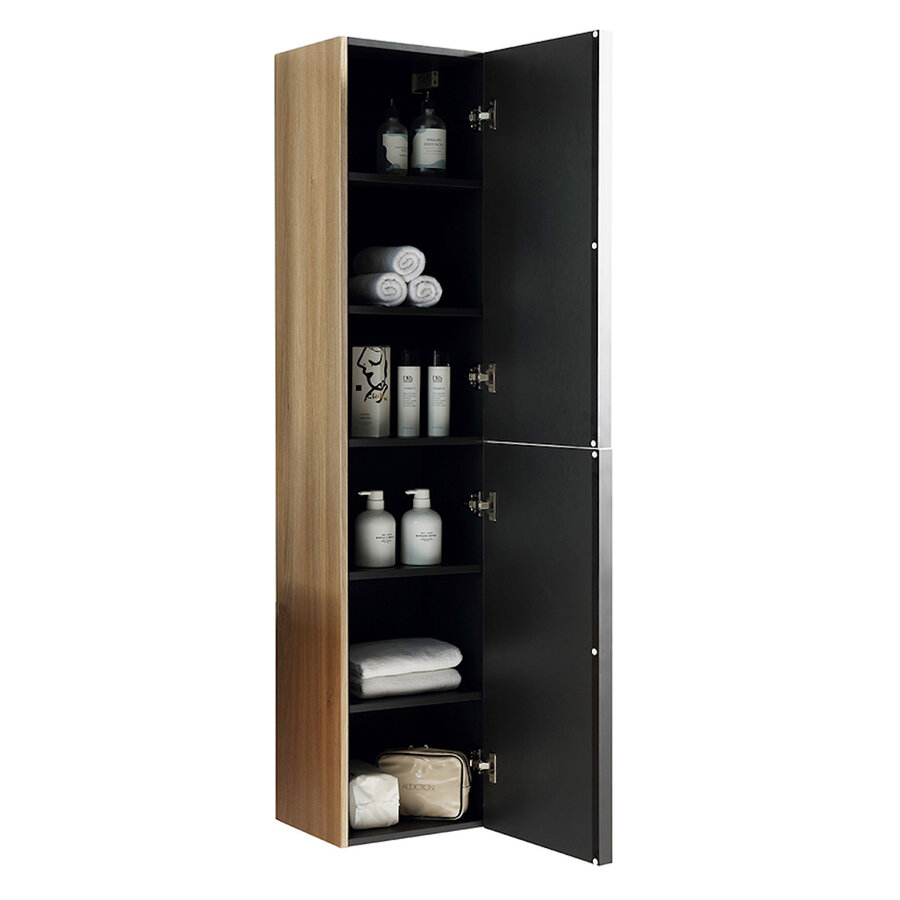 Kolomkast 2 Deuren BWS Bella 160x36x30 Cm Naturel Eik