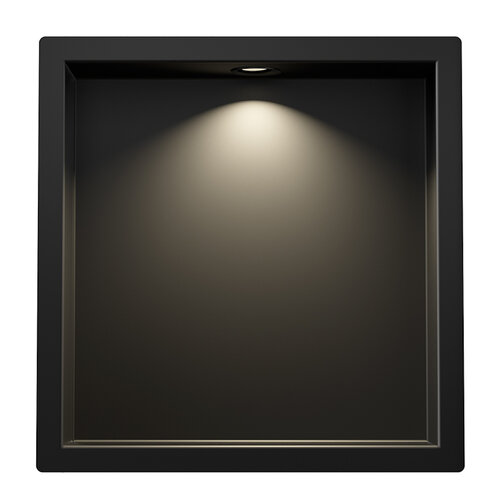 Inbouwnis Wiesbaden Demis 30x30x7cm Met Led Mat Zwart 