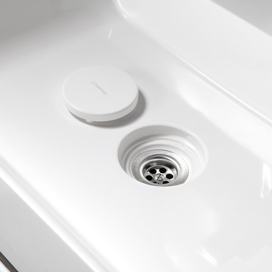 Opbouw Wastafel Sapho Twig Met Wastekapje 60x47 cm Cast Marble Wit