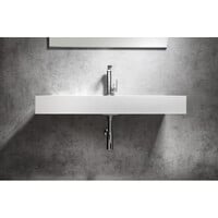 Opbouw Wastafel Sapho Twig Met Wastekapje 100x47 cm Cast Marble Wit