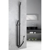 Elektrische Radiator Sapho Duopasso Met Timer 12,2x170 cm 45W Mat Zwart