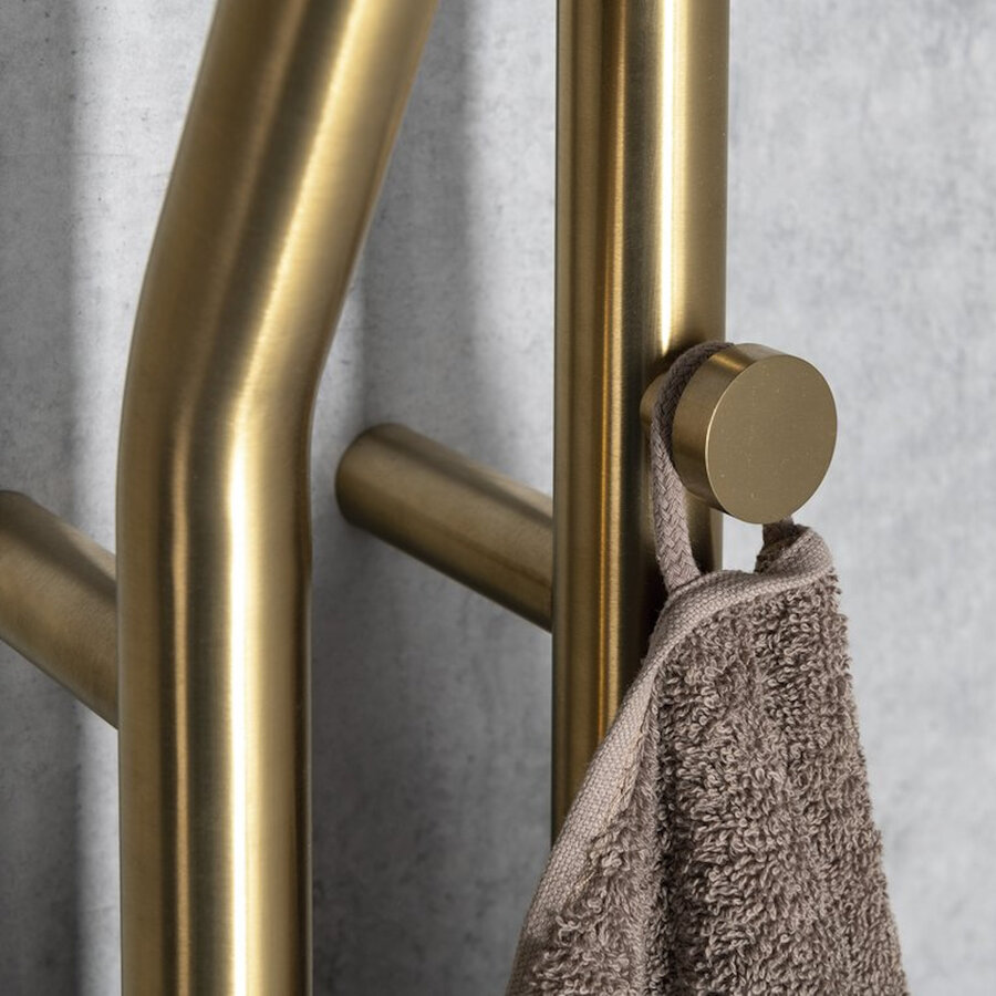 Elektrische Radiator Sapho Duopasso Met Timer 12,2x170 cm 45W Geborsteld Goud