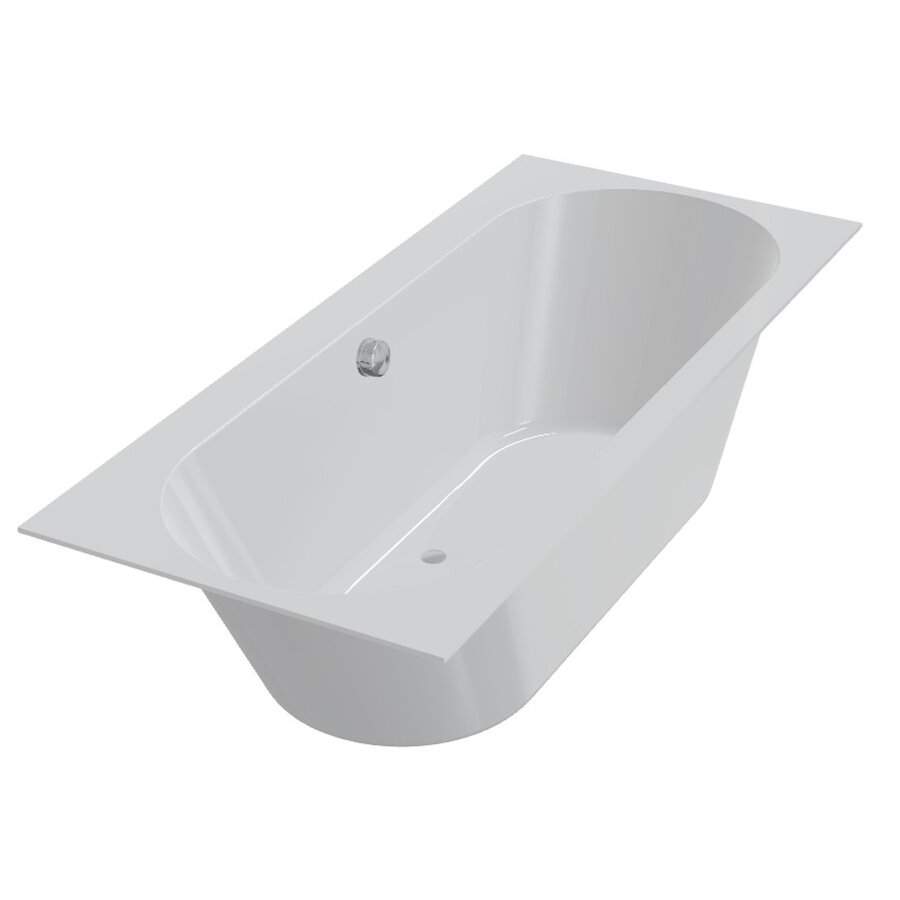 Ligbad Beterbad Xenz Madeira 160x75 cm Inclusief Badpoten Mat Wit