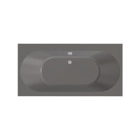 Ligbad Beterbad Xenz Madeira 160x75 cm Inclusief Badpoten Antraciet