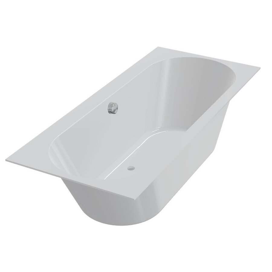 Ligbad Beterbad Xenz Madeira 170x75 cm Inclusief Badpoten Mat Wit