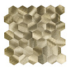 Isodeco Mozaïek Isodeco Steenstrip Hexagon Zelfklevend 29.0x28.0 cm Geborsteld Goud (Prijs Per Stuk)