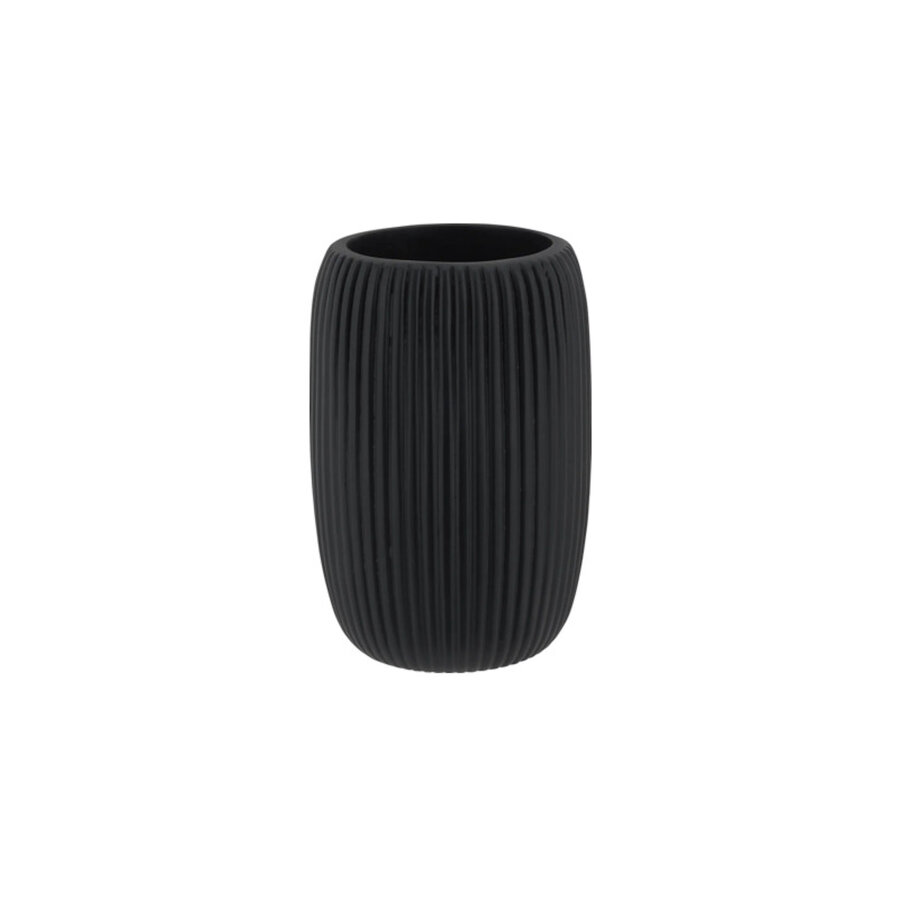 Beker Haceka Ribbel Zwart