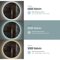 Spiegel BWS GlintEdge Rechthoekig 140 x 70 cm Incl. Spiegelverwarming, Scheerspiegel en Indirect LED-verlichting Rondom