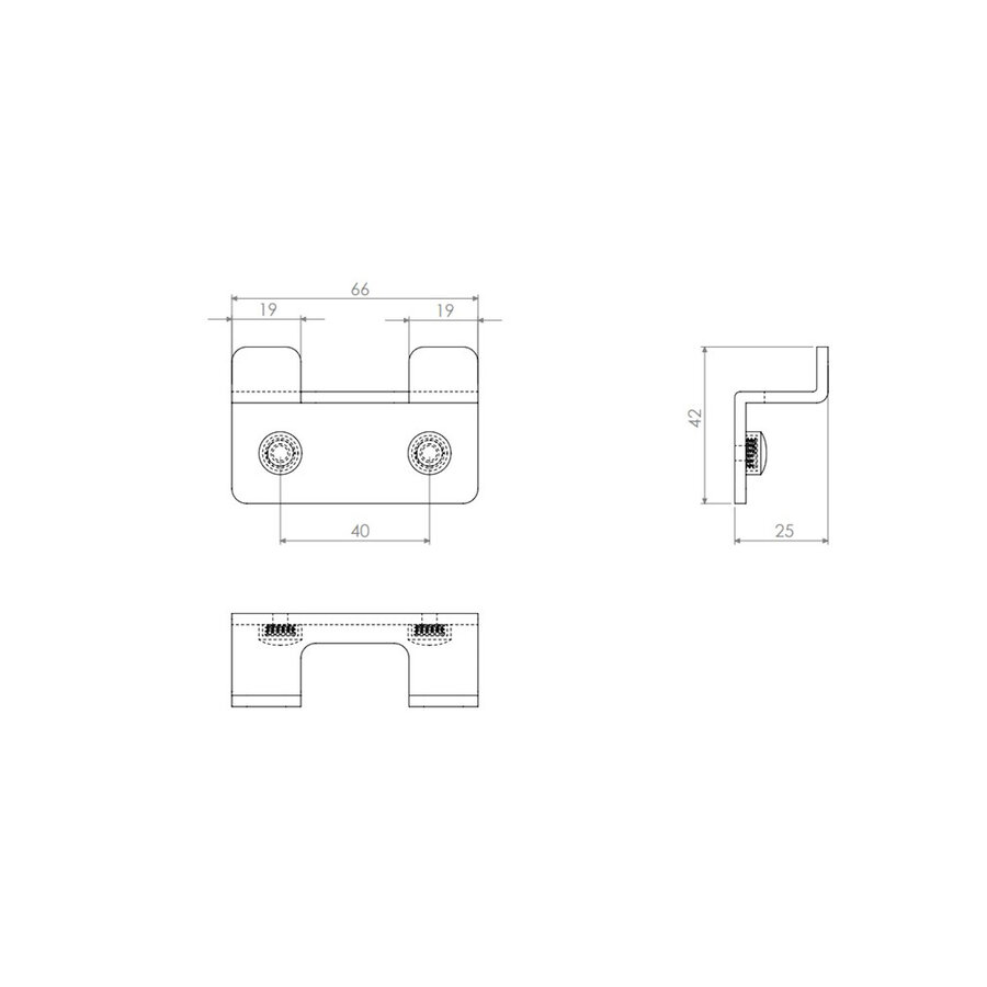 Dubbele Kledinghaak Clou Fold Goud Geborsteld PVD