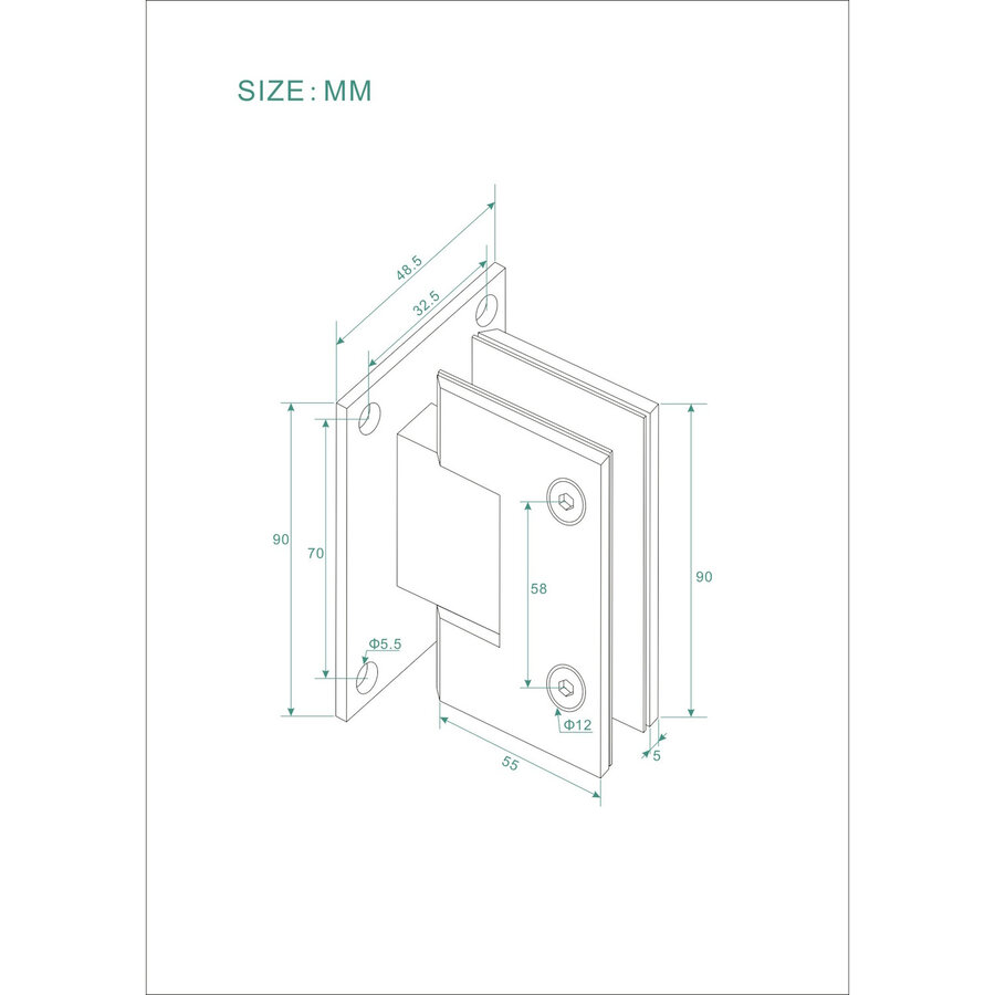 Scharnierset En Greep tbv Profielloze Nisdeur BWS Miley Geborsteld Staal