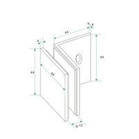 Glaskoppeling Set BWS tbv Inloopdouche Profielloos Mat Wit