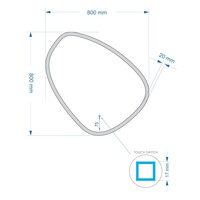 Badkamerspiegel Gliss Design Fury Satine 80x80cm Met LED-Verlichting En Spiegelverwarming