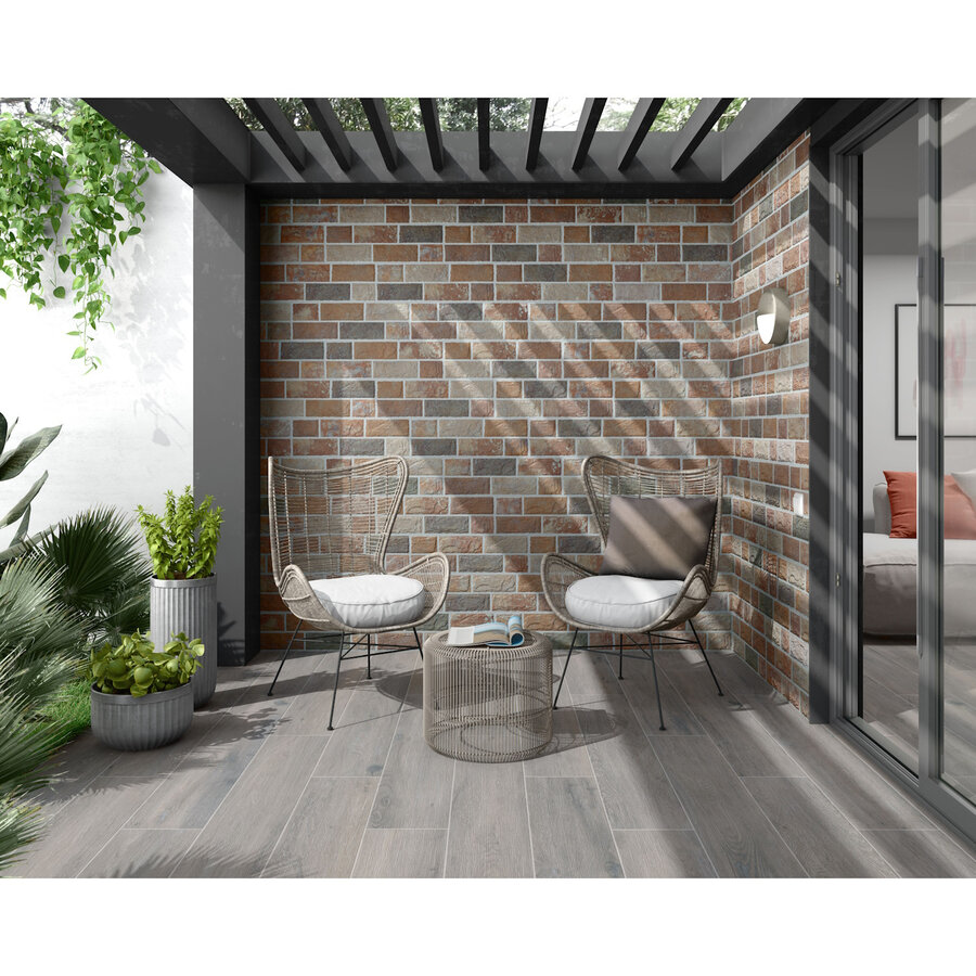 Vloertegel Pamesa At Viggo Ceniza 20x120 cm Gerectificeerd Mat Grijs (Prijs Per M2)