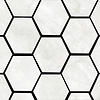 Mozaiek Pamesa Lux Noor White 32,5x22,5 cm Hexagon Gepolijst Wit (Prijs Per Stuk)