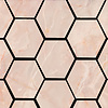 Mozaiek Pamesa Lux Noor Peach 32,5x22,5 cm Hexagon Gepolijst Roze (Prijs Per Stuk)