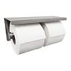 Boss & Wessing Dubbele Toiletrolhouder Boss & Wessing Boston met Plateau RVS