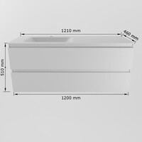 MONDIAZ AIVY 120cm badmeubel Mocha, wastafel Talc solid surface links 1 kraangat (AI-351631TALC-SI - AI-M120MOLI)