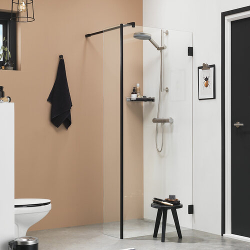 Inloopdouche Sealskin I AM Type A1 100x30x200 cm Helder Glas Antikalk Mat Zwart 