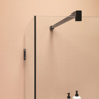 Inloopdouche Sealskin I AM Type A1 100x30x200 cm Helder Glas Antikalk Mat Zwart