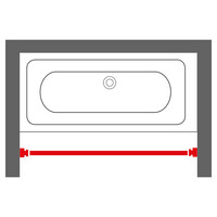 Douchegordijnstang Sealskin Seallux 125-220 cm Zwart