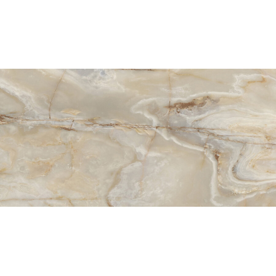 Vloertegel Onyx&More 60x120 cm Glans Golden (Prijs Per M2)
