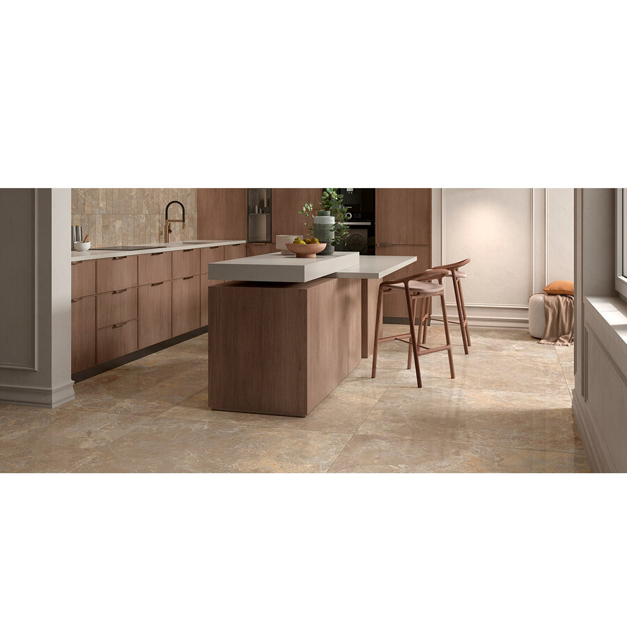 Vloertegel Verde Cosmopolitan 120x120 cm Stonelook Mat Grijs Beige (Prijs Per M2)