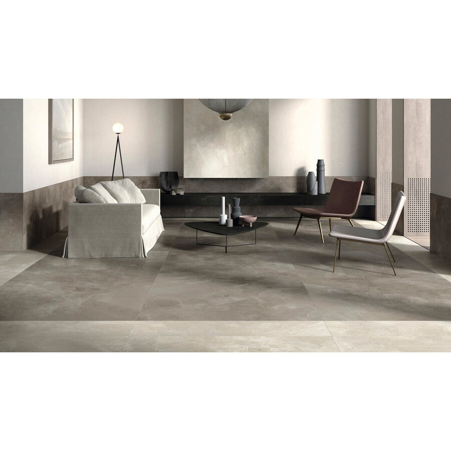 Vloertegel Porcelaingres Royal Stone Slab 120x270 cm Mat Grijs (Prijs Per M2)