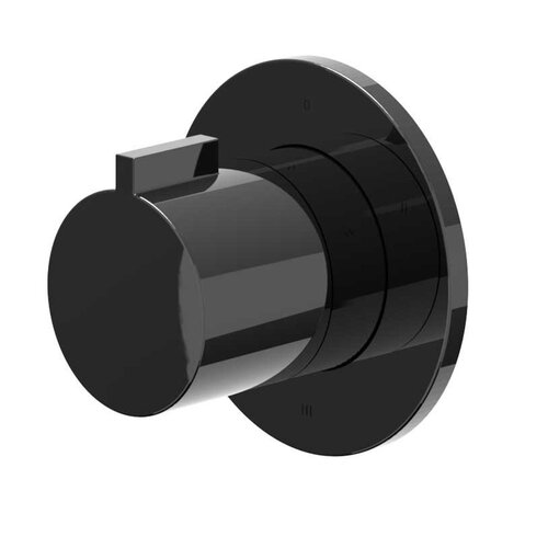 Afbouwdeel IVY Pact 3-Weg Stop-Omstel Symmetry Met Rond Rozet Zwart Chroom PVD SNB6202467 