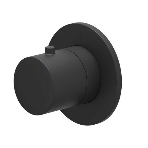 Afbouwdeel IVY Bond Inbouw Stopkraan Symmetry Met Rond Rozet Mat Zwart PED 