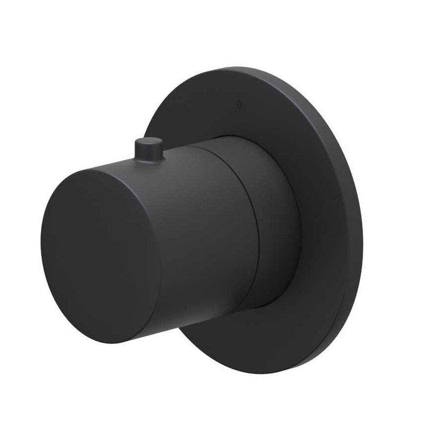 Afbouwdeel IVY Bond Inbouw Stopkraan Symmetry Met Rond Rozet Mat Zwart PED