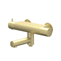 Badthermostaatkraan IVY Bond Opbouw Omstel Met Draaibare Baduitloop Met Omstel Cooltouch Geborsteld Mat Goud PVD