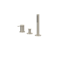 Badrandcombinatie IVY Bond 3-gats Mengkraan Met Uittrekbare Handdouche Zonder Uitloop Geborsteld Nickel PVD