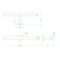 Toiletrolhouder IVY Dubbel Zwart Chroom PVD