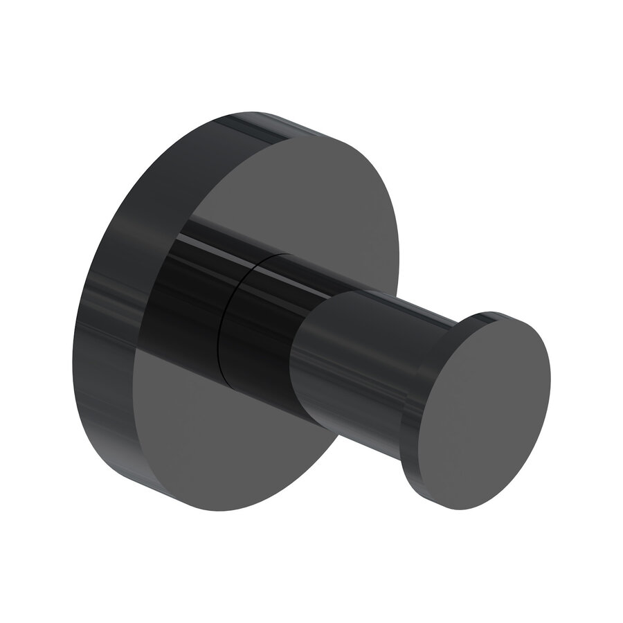 Grote Handdoekhaak IVY Zwart Chroom PVD