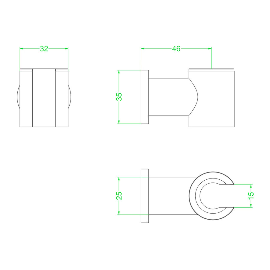 Wandsteun IVY RVS316 Geborsteld Mat Goud PVD