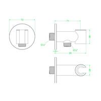 Wandsteun IVY Met Ge�ntegreerde Wateruitlaat 1/2 Geborsteld RVS316