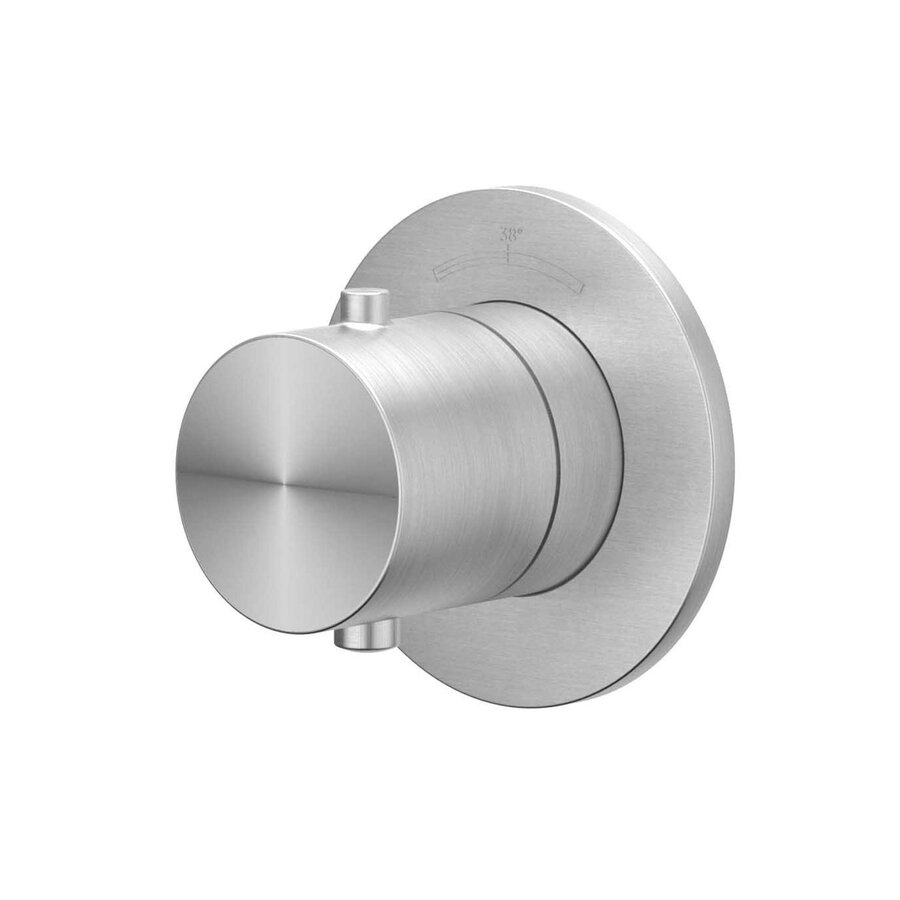 Afbouwdeel IVY Concord Inbouw Stopkraan Symmetry Met Rond Rozet Geborsteld RVS316