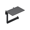 Toiletrolhouder IVY Met Planchet Mat Zwart PED