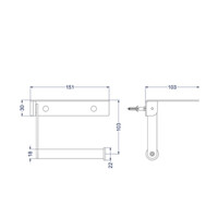 Toiletrolhouder IVY Met Planchet Geborsteld Nickel PVD