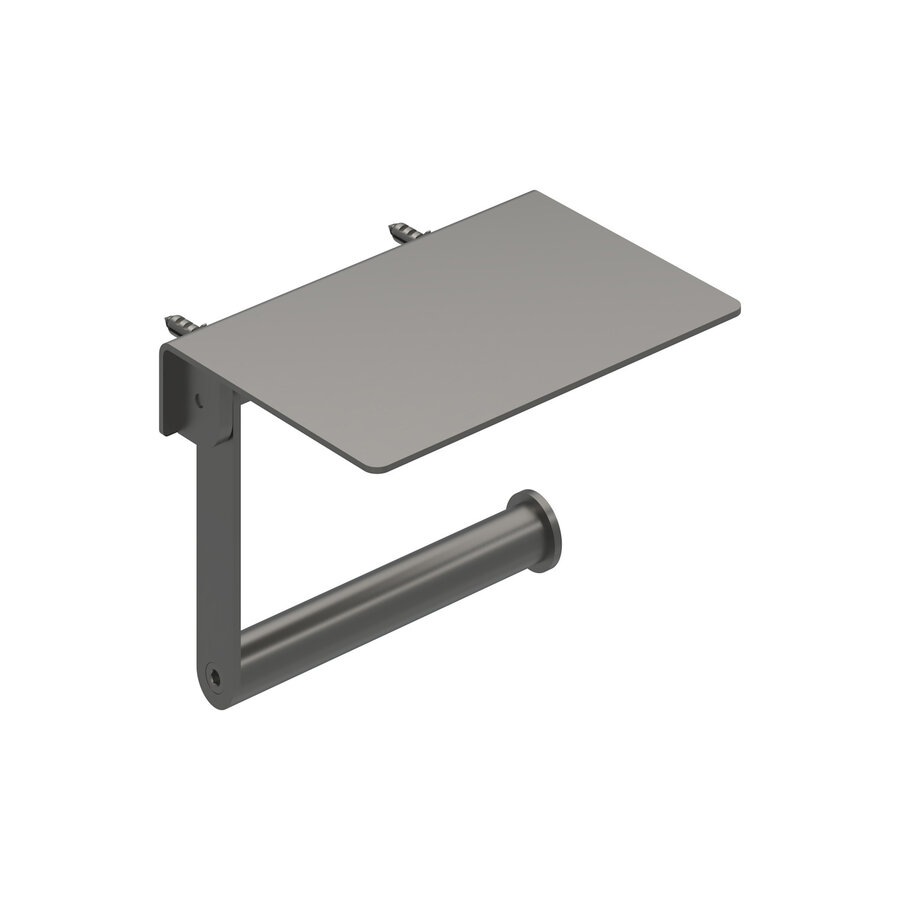 Toiletrolhouder IVY Met Planchet Geborsteld Metal Black PVD