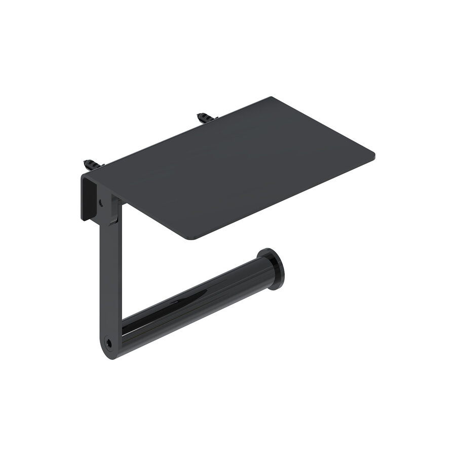 Toiletrolhouder IVY Met Planchet Zwart Chroom PVD