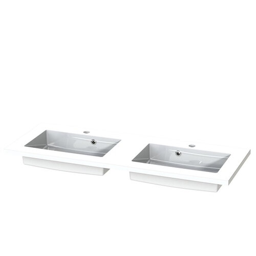 Wastafel Tiger S-line Quadro 120 cm Glanzend Wit 